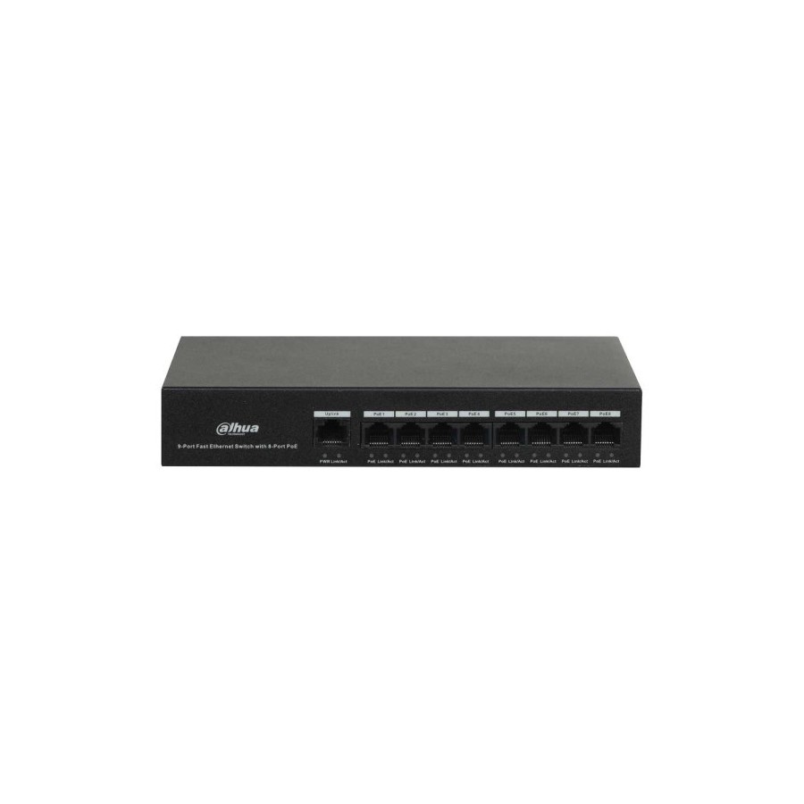 Dahua PoE-Switch, 9 Ports, 8 Ports PoE, unmanaged