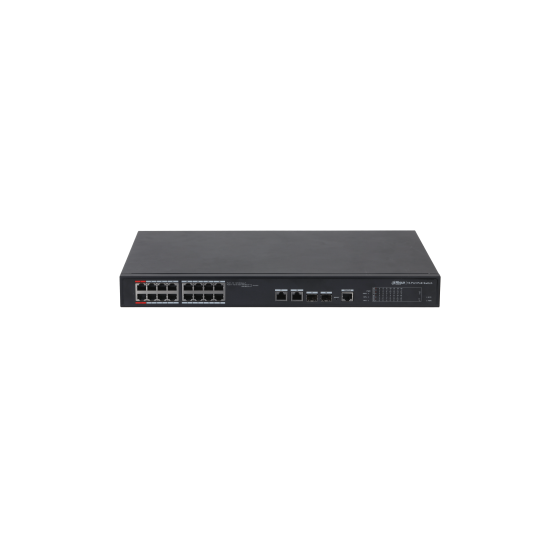 Dahua Desktop PoE-Switch, Hi-PoE, 16x Poe-Ports, 250m, 190W