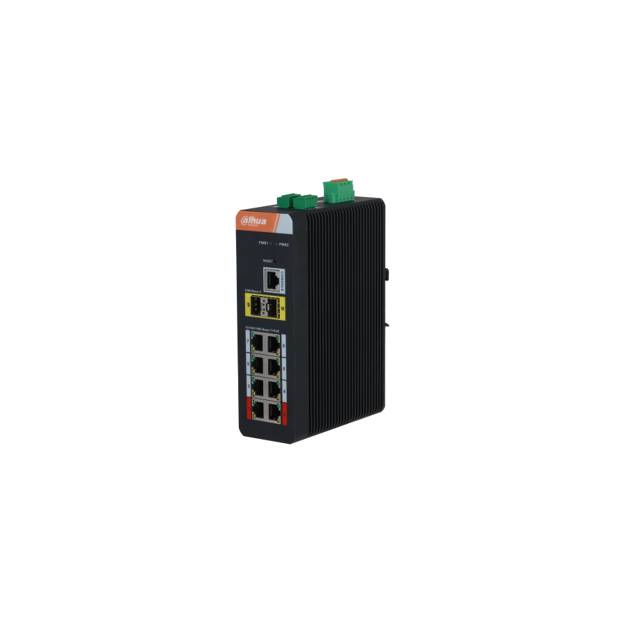 Dahua 10-Port-Industrie-Switch mit 8-Port-PoE