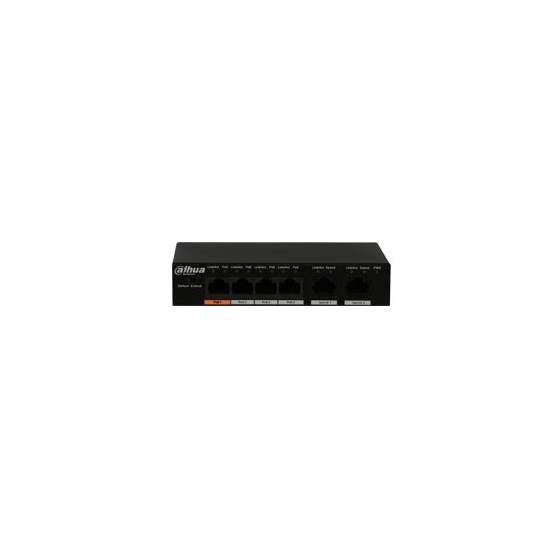 Dahua PoE-Switch, Hi-PoE, 4x Poe-Ports, 250m, 60W