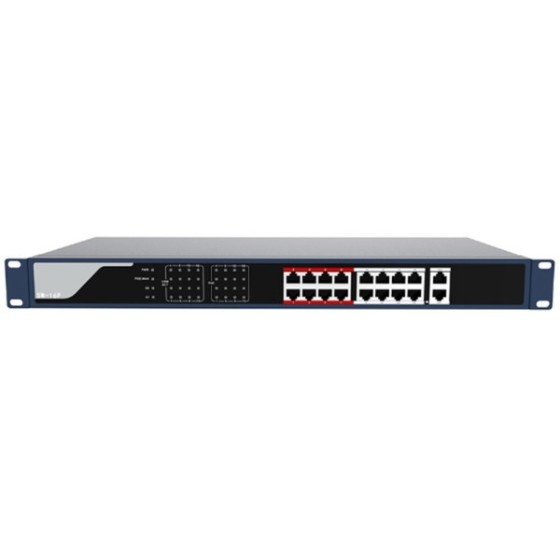 Grundig SMART PoE-Switch, 18 Ports, 16 Ports PoE, 250 m