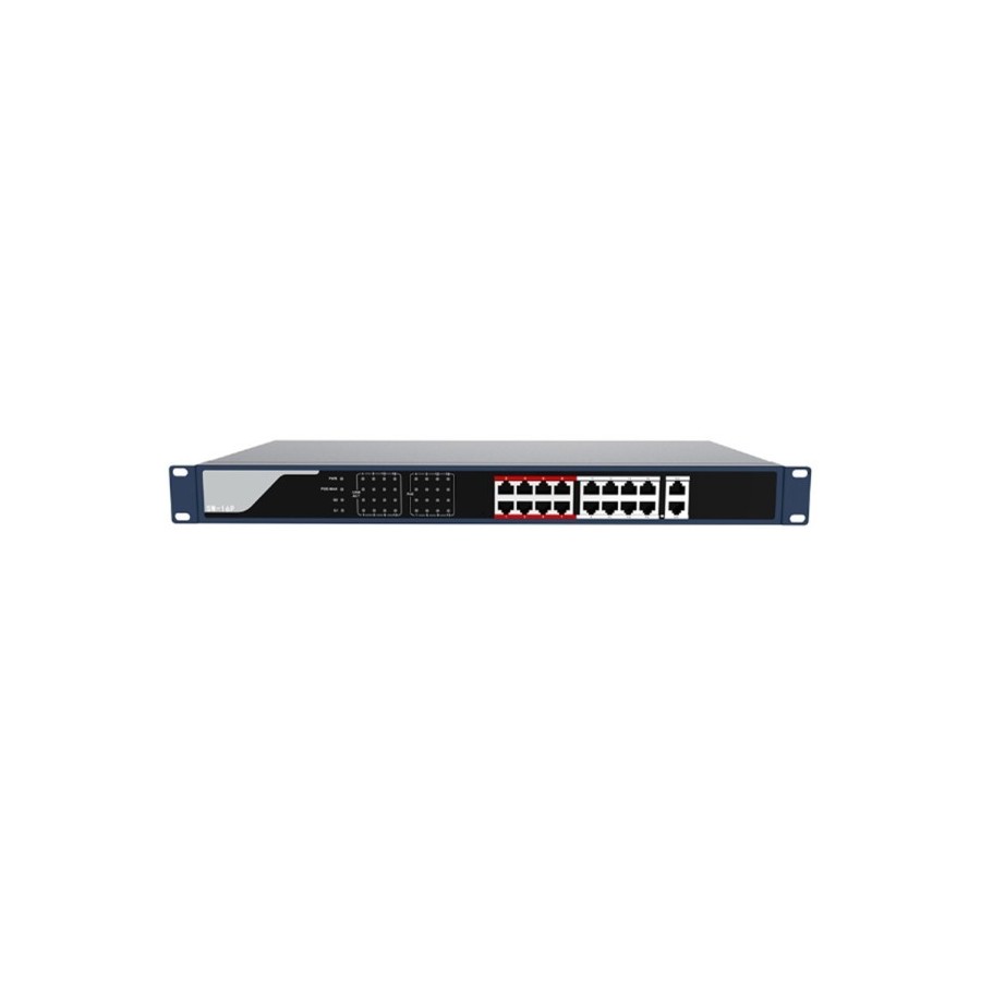 Grundig SMART PoE-Switch, 18 Ports, 16 Ports PoE, 250 m