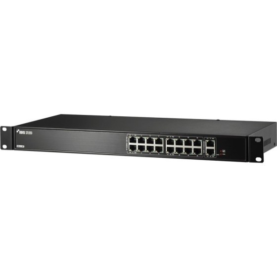 IDIS PoE-Switch, 18 Ports, 16 Ports PoE, NDAA, Rack
