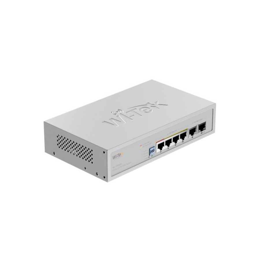 Wi-Tek PoE-Switch, 6 Ports, 4 Ports PoE, 250 m, Desktop, Wand