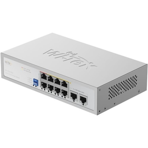 Wi-Tek PoE-Switch, 10 Ports, 8 Ports PoE, 250 m, Desktop, Wand