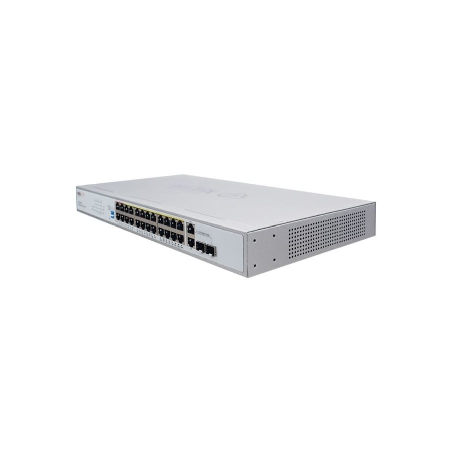Wi-Tek PoE-Switch, 26 Ports, 24 Ports PoE, 2 Ports SFP, 250m, Desktop