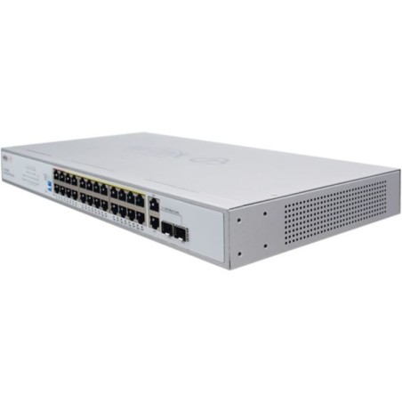 Wi-Tek PoE-Switch, 26 Ports, 24 Ports PoE, 2 Ports SFP, 250 m, cloud managed, Desktop, Rack, Wand