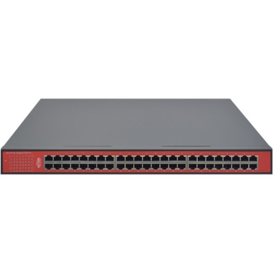 Wi-Tek PoE-Switch, 48 Ports PoE, unmanaged, Desktop, Rack
