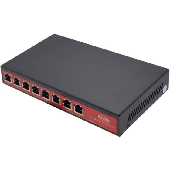 Wi-Tek PoE-Switch, 8 Ports PoE, Desktop