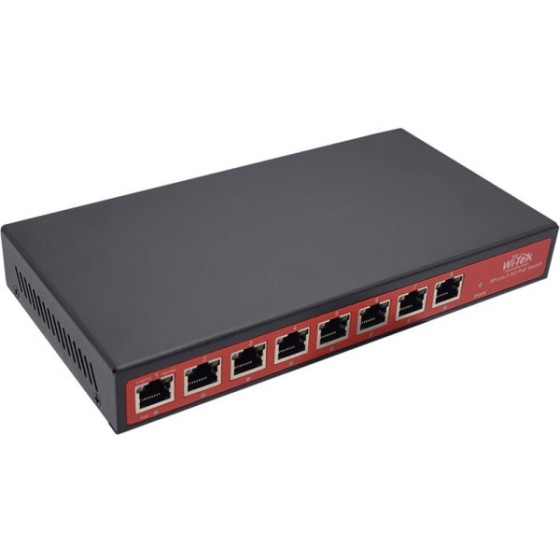 Wi-Tek PoE-Switch, 8 Ports PoE, Desktop