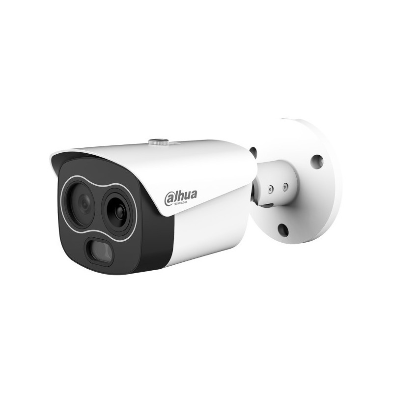 Dahua IP-Thermal-Bullet-Kamera, 4 MP, 3,5/4 mm, IR 30 m, IP67, weiß