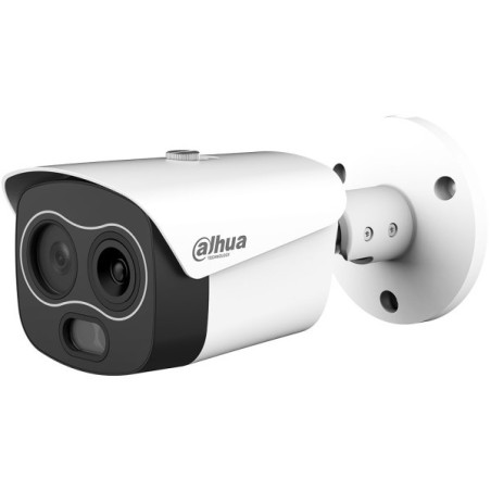 Dahua IP-Thermal-Bullet-Kamera, 4 MP, 8 mm, IR 30 m, IP67, weiß