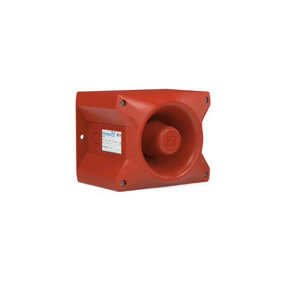Akustischer Signalgeber PA 10, rot , 117 db(A) @ DIN-TON