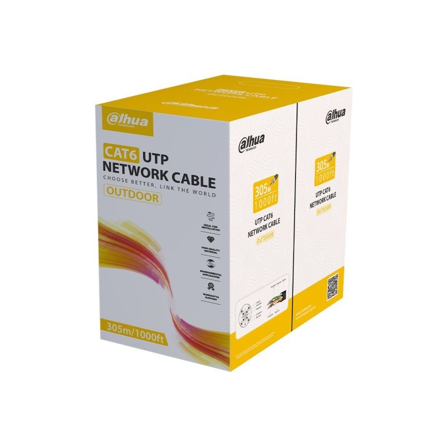 Dahua CAT6-UTP-Kabel 305 m, schwarz