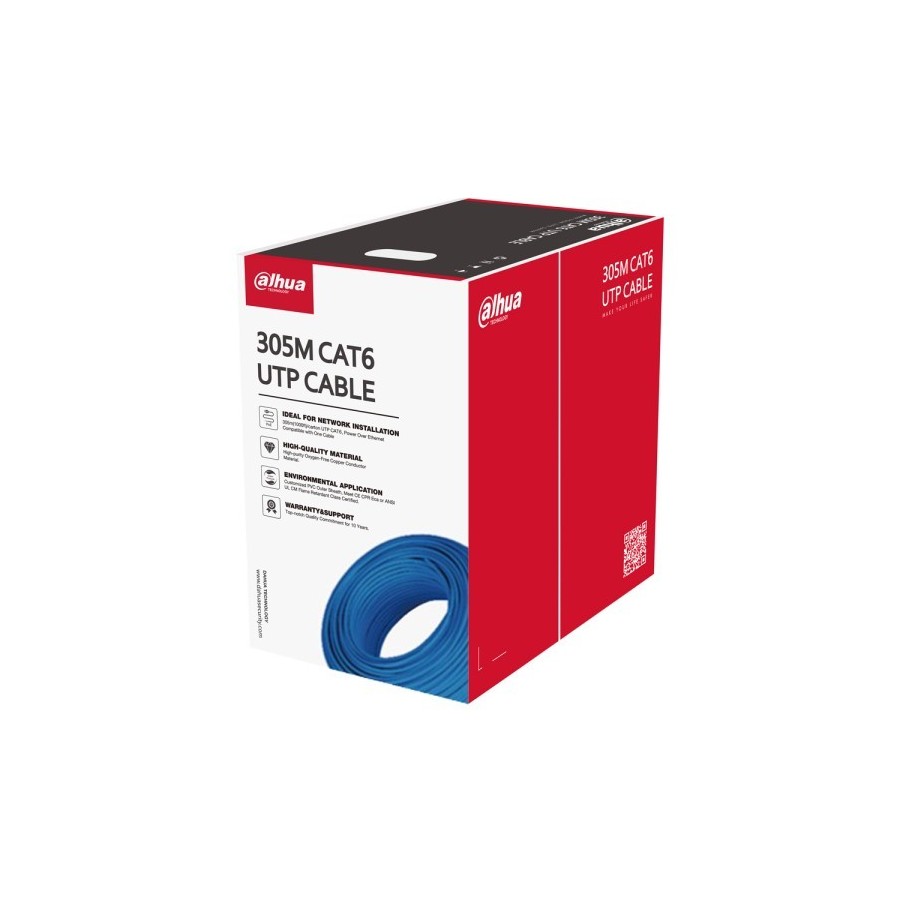 Dahua CAT6 UTP Kabel 305m, blau