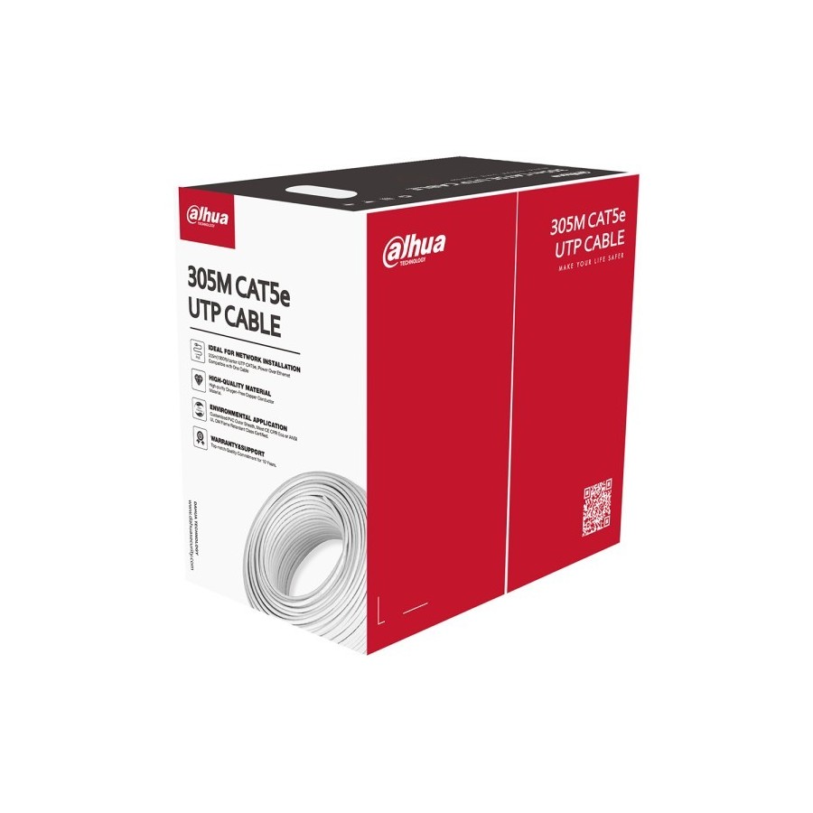 Dahua CAT5e UTP Kabel 305m, Kupfer 99,97%, weiß