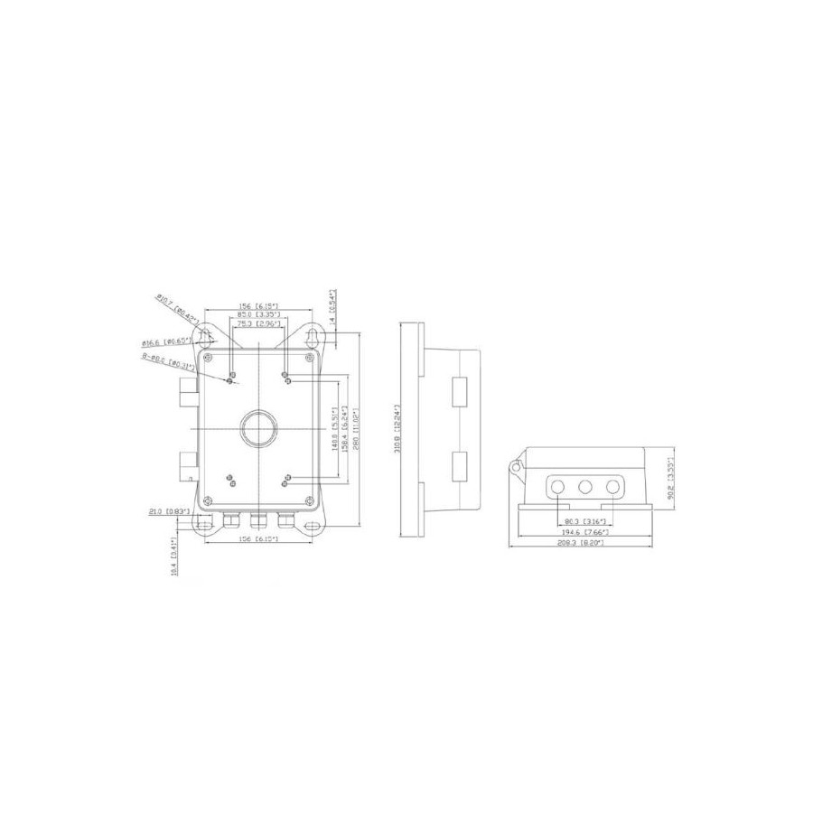 Montagebox, Metall, weiß
