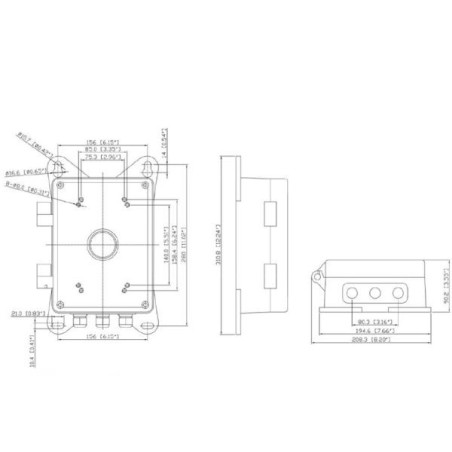 Montagebox, Metall, weiß