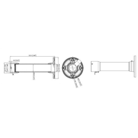 Deckenhalterung, Metall, weiß