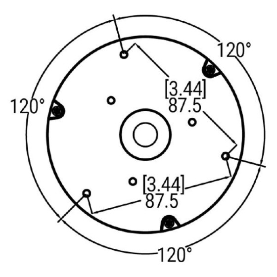 Pelco Montagebox, für Outdoor Dome-Kameras, weiß