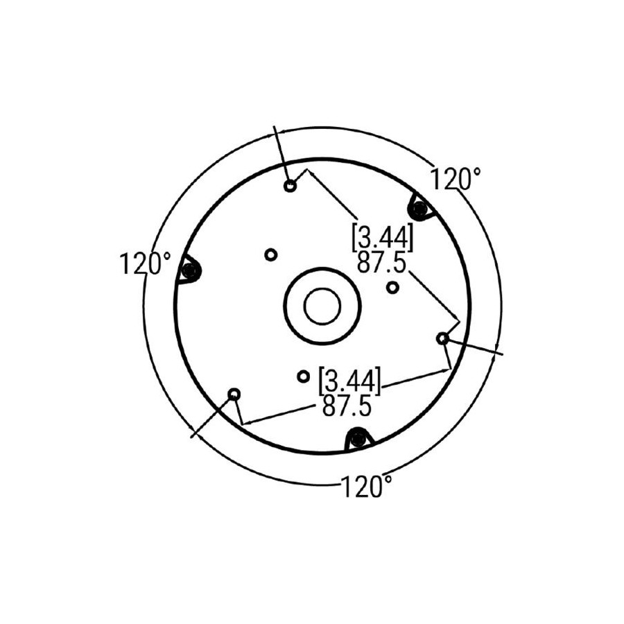 Pelco Montagebox, für Outdoor Dome-Kameras, weiß