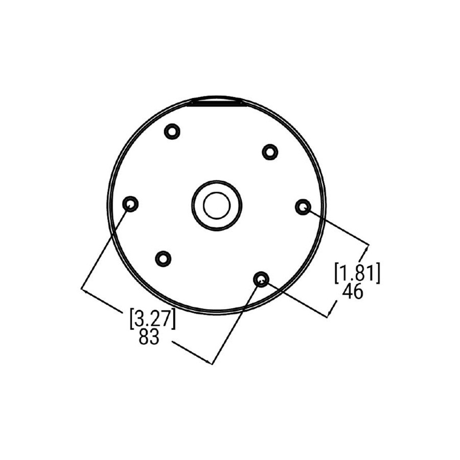Pelco Montagebox, für Outdoor Dome-Kameras, weiß