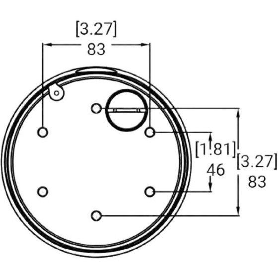 Pelco Montagebox, für Bullet-Kameras, weiß