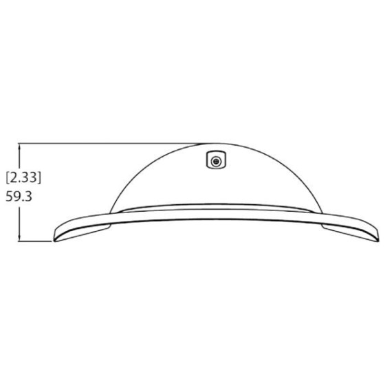 Pelco Sonnenschutz, für Outdoor Dome-Kameras, weiß