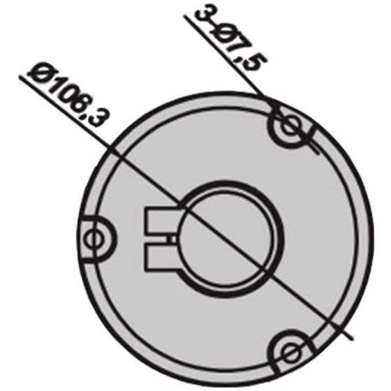 Stangenhalterung gewinkelt, Ø 38 mm, 200x600 mm, weiß