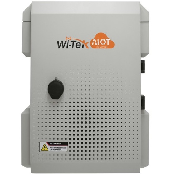 Wi-Tek IoT-Gehäuse, mit Lüfter, IP65, IK10, Metall, grau, Boden, Mast, Wand