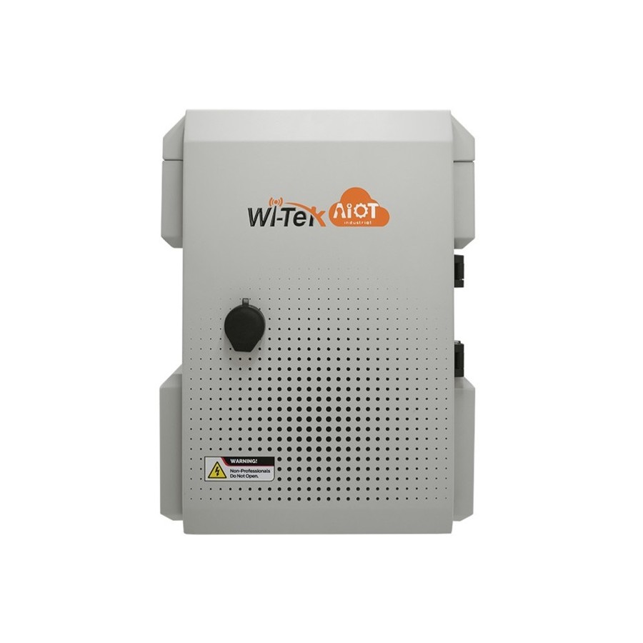 Wi-Tek IoT-Gehäuse, mit Lüfter, IP65, IK10, Metall, grau, Boden, Mast, Wand