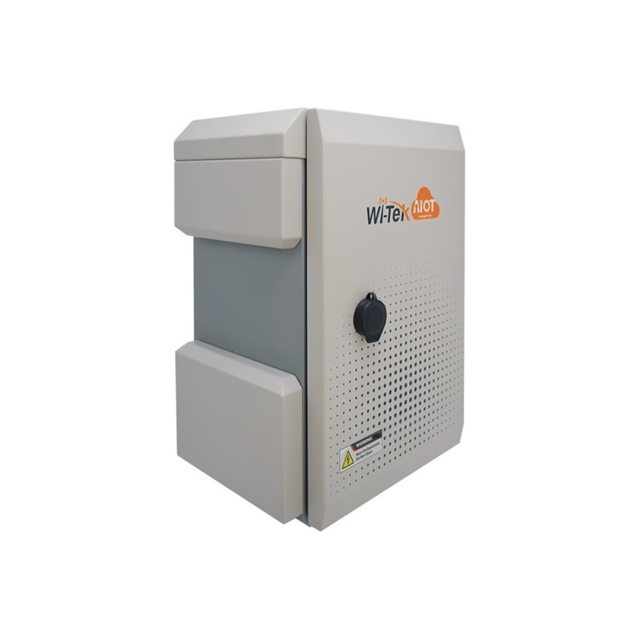 Wi-Tek IoT-Gehäuse, mit Lüfter, IP65, IK10, Metall, grau, Boden, Mast, Wand