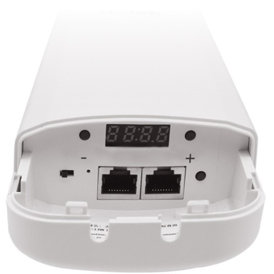 Wi-Tek WLAN Transmitter, 1 Paar, 2 Ports, 5 GHz, 5 km Reichweite, IP65, weiß