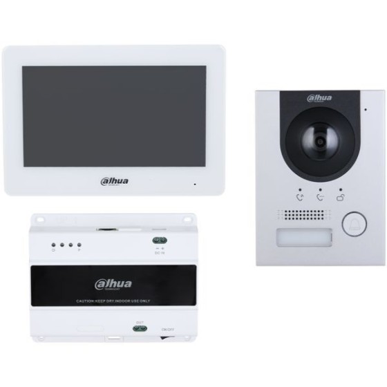 Dahua 2-Draht-Video-Gegensprechanlagen-Set, 2 MP, IP65, IK07, Aufputz