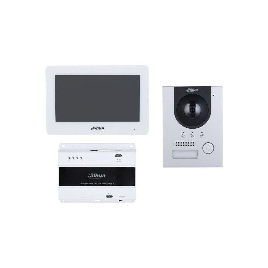 Dahua 2-Draht-Video-Gegensprechanlagen-Set, 2 MP, IP65, IK07, Aufputz