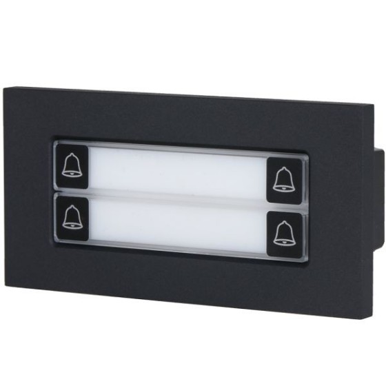 Erweiterung Klingel-Modul, 4 Tasten, IP65, IK07, schwarz