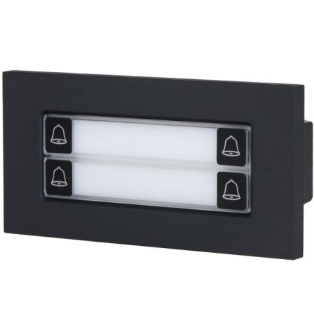 Erweiterung Klingel-Modul, 4 Tasten, IP65, IK07, schwarz