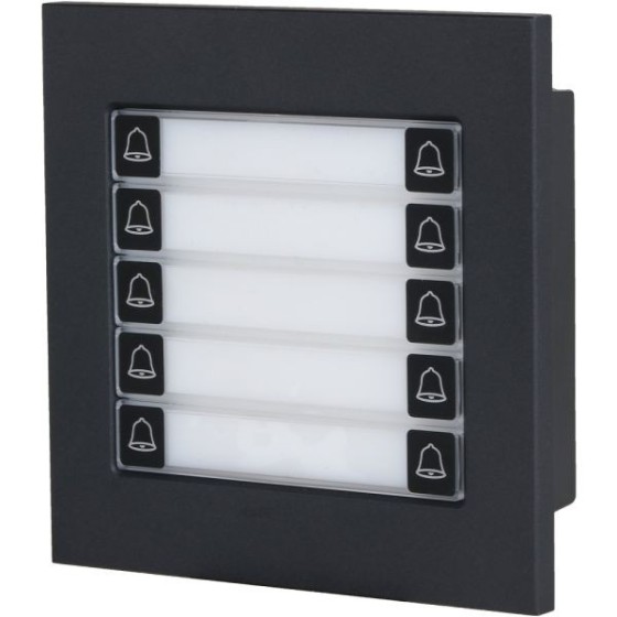 Dahua Erweiterung Klingel-Modul, 10 Tasten, IP65, IK07, schwarz