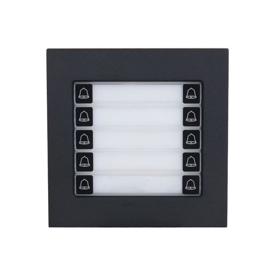 Dahua Erweiterung Klingel-Modul, 10 Tasten, IP65, IK07, schwarz