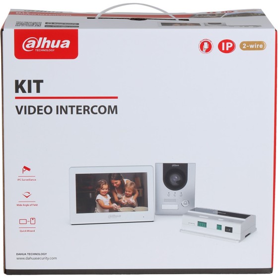 2-Draht-Video-Gegensprechanlagen-Set, 2 MP, 7" TFT-Touch-Screen