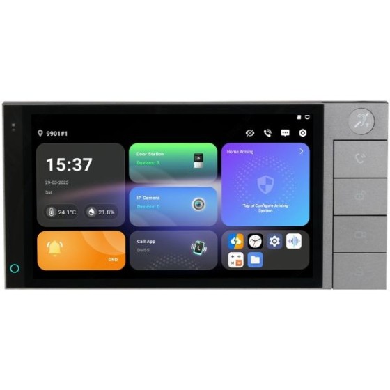 7" 2-Draht-IP-Monitor, Touch-Screen, silber