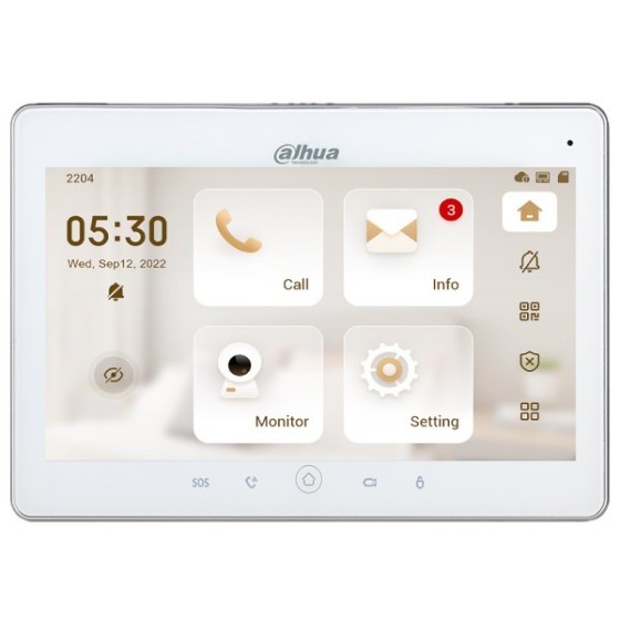 Dahua 10" IP-WLAN-Monitor, TFT Touch-Screen, weiß