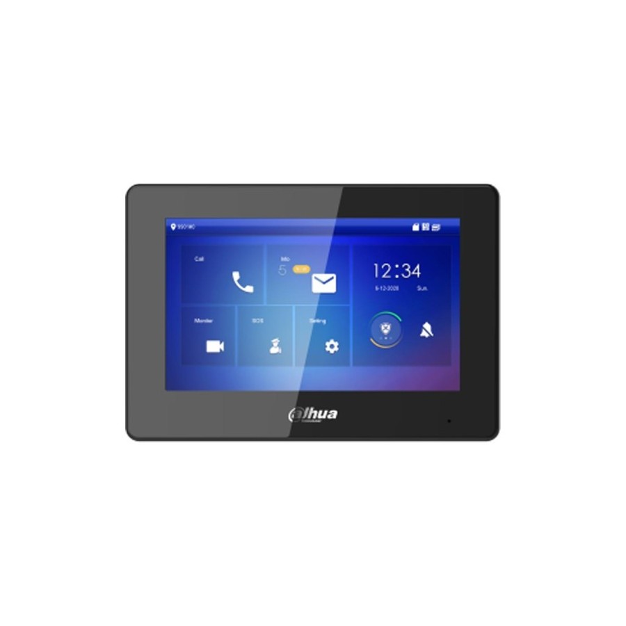 Dahua Touch-Screen-Monitor 7", IP-WLAN, 2-Draht, schwarz, ohne PoE