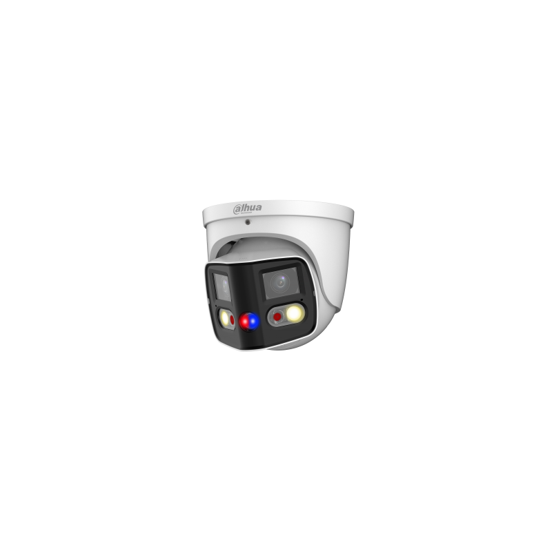 IP-Dual-Lens-Eyeball-Kamera, 2 x 4 MP, TiOC, Splicing, 2,8 mm, IR 25 m, IP67, weiß
