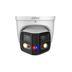 IP-Dual-Lens-Eyeball-Kamera, 2 x 4 MP, TiOC, Splicing, 2,8 mm, IR 25 m, IP67, weiß