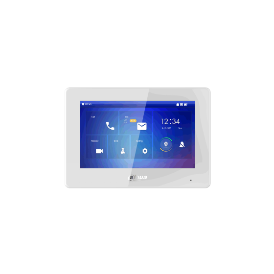 Dahua Touch-Screen-Monitor 7", IP-WLAN, 2-Draht, weiß, ohne PoE