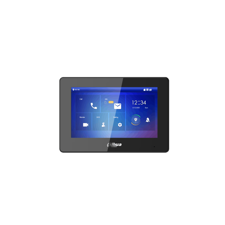 Dahua Touch-Screen-Monitor 7", 2-Draht, IP-Schnittstelle, schwarz
