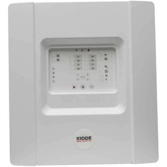 Verkabelte Brandmeldezentrale, 8 MG, IP30, grau