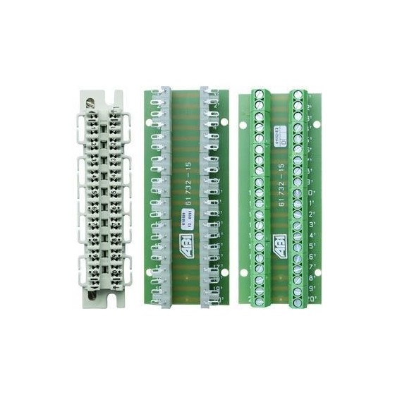 Löt/Steck-Verteiler 10 DA ohne DK - Einbau-Ausführung für Geh.Typ ZENT/VT