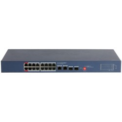 PoE-Switch, 20 Ports, 16 Ports PoE, 2 Ports SFP, 250 m, cloud managed, Desktop, Rack